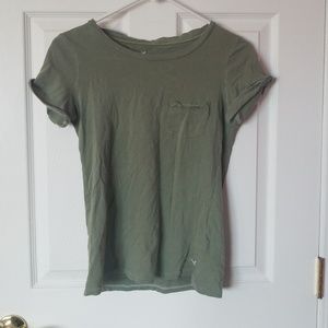 Green soft tee shirt